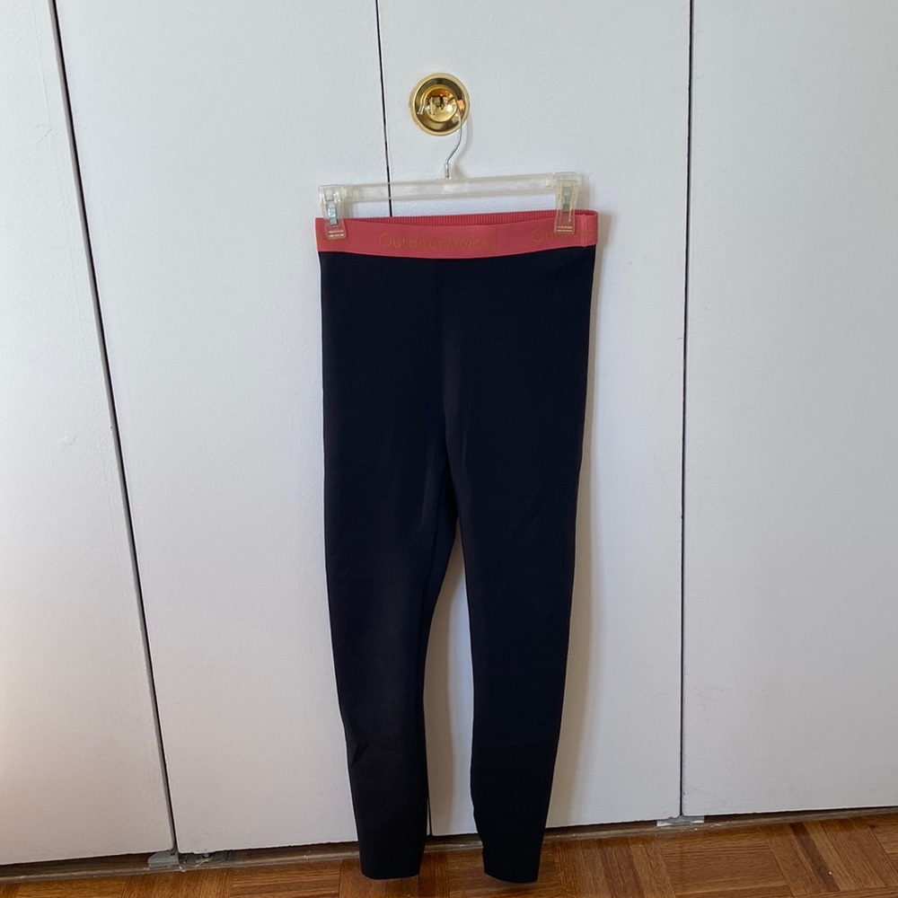 NWOT Outdoor Voices 7/8 Warm Up Legging Black Rose Gold size small